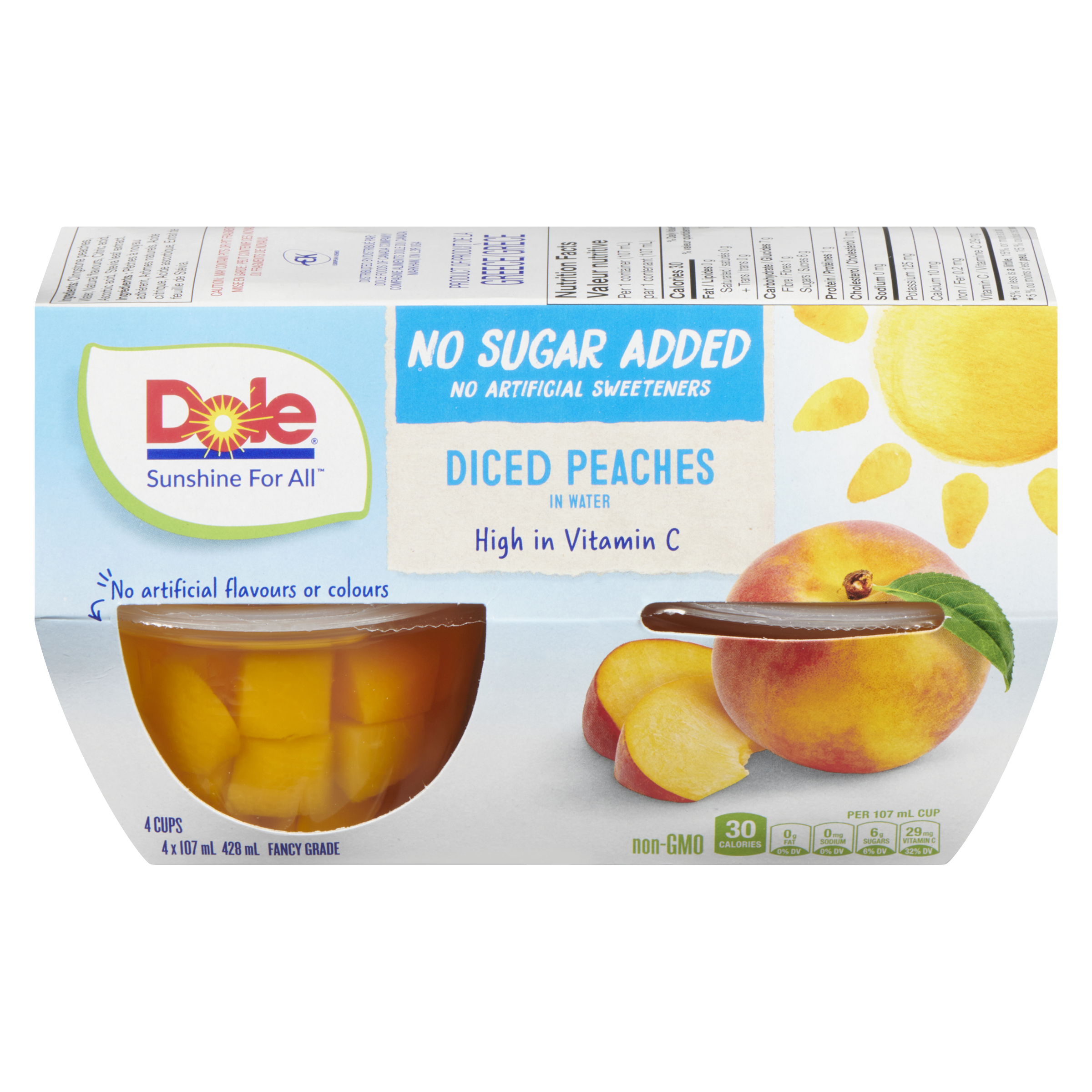 DOLE FRUIT CUP PEACHES NSA